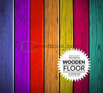 Colorful wooden vector background