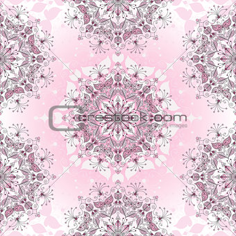 Vintage seamless pink pattern