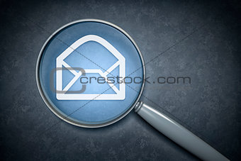 magnifying glass envelope