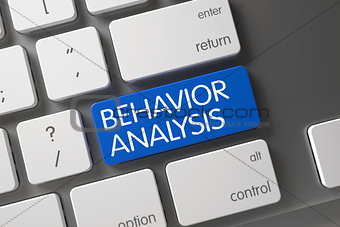 Behavior Analysis CloseUp of Keyboard. 3D Rendering.