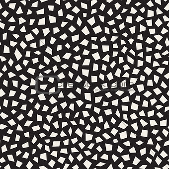 Vector Seamless Black and White Scattered Rectangles Pattern
