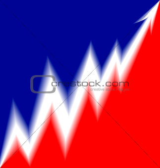 Up Arrow stylized French flag blur
