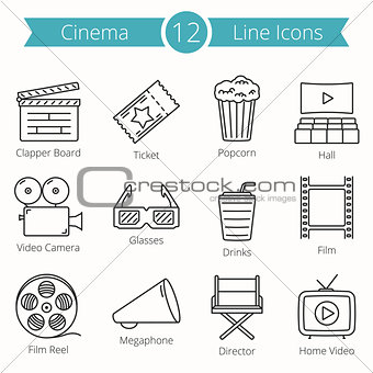 Cinema Line Icons