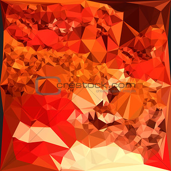 Tomato Red Abstract Low Polygon Background