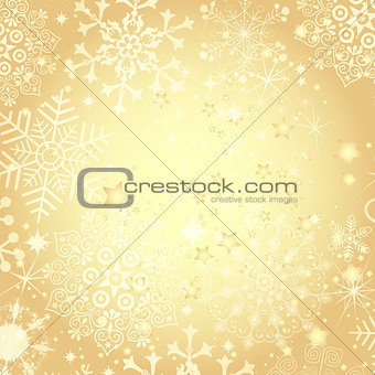Golden Christmas frame 