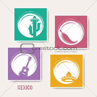 Vector creative mexico greeting card
