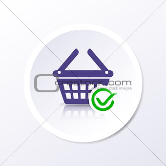 Vector shopping basket icon add item