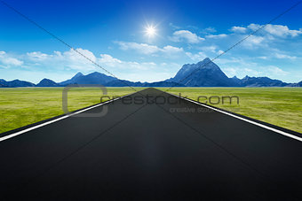 road to horizon background