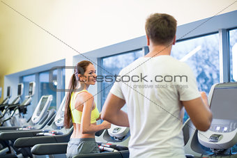 People on a treadmill