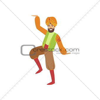 Man Dancing In Sikh Costume
