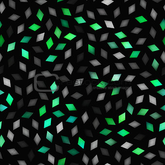 Vector Seamless Multicolor Gradient Rhombus Jumble Pattern
