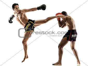 Muay Thai kickboxing kickboxer boxing men isolated