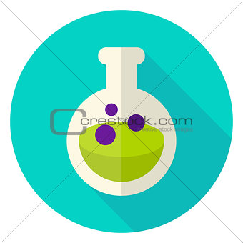 Flask with Poison Circle Icon