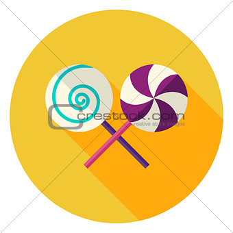 Lollipop Sweets Circle Icon