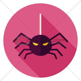 Spider Hanging on Web Icon