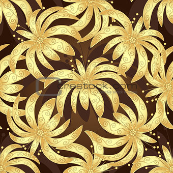 Seamless brown vintage pattern