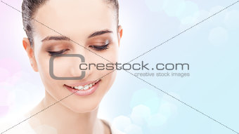 Smiling woman posing