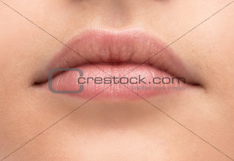 Beautiful woman's lips close-up