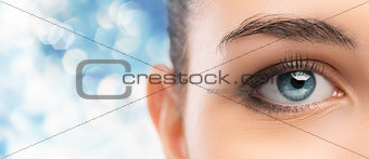 Beautiful woman's eye close-up