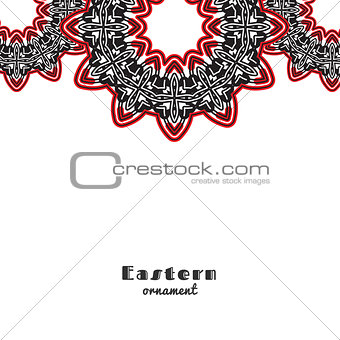 Vector design with circle ornament in eastern style.
