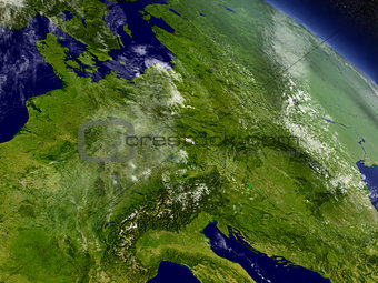 Central Europe from space