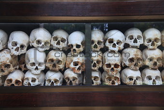 Skulls at Genocidal Center near Phnom Penh