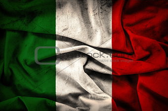 Grunge Flag of Italy - vintage background
