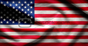 American Flag - waving fabric