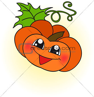 happy orange pumpkin