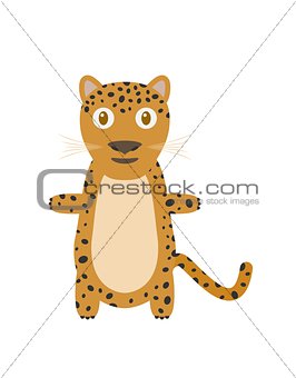 Funny leopard character