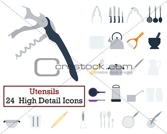 Set of 24 Utensils Icons