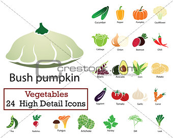 Set of 24 Vegetables Icons