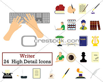 Set of 24 Writer Icons