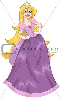 Princess Rapunzel In Pink Dress