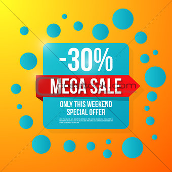 Sale vector, special offer 30 off