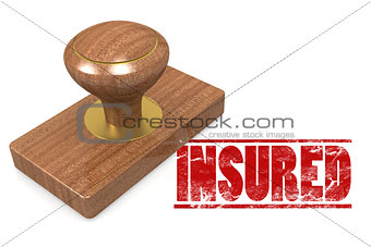 Insured  wooded seal stamp