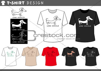 t shirt design with dachshund