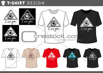 t shirt design with eye