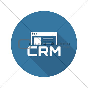 Shop CRM System Icon. Flat Design.