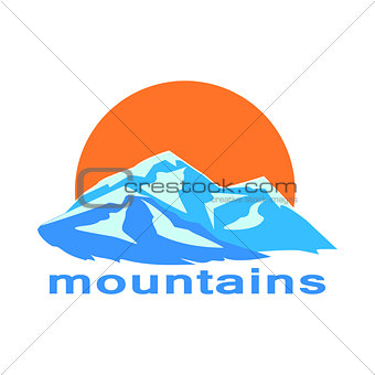 Mountains and the sun symbolic