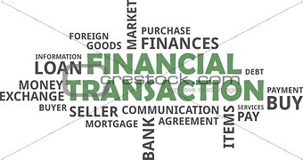 word cloud - financial transaction