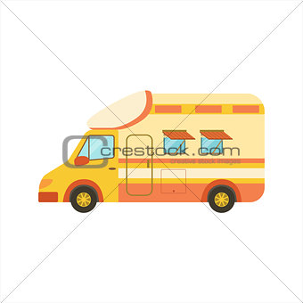 Orange Stripy Travel Van