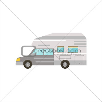 Grey Stripy Travel Van