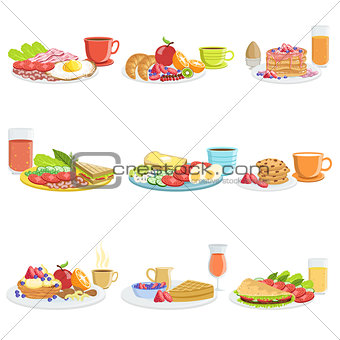 Breakfast Meal Different Sets