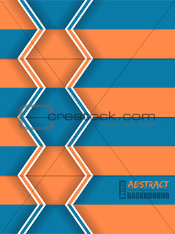 Abstract orange blue arrow brochure