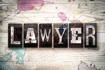 Lawyer Concept Metal Letterpress Type