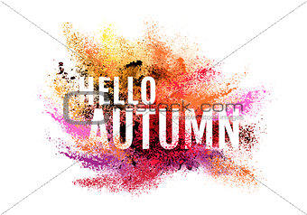 Autumn colorful dust, vector background
