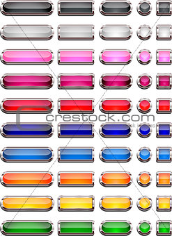 Set of colorful web button for you design