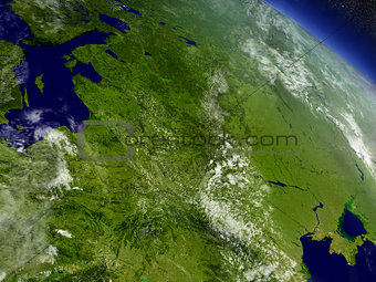 East Europe from space