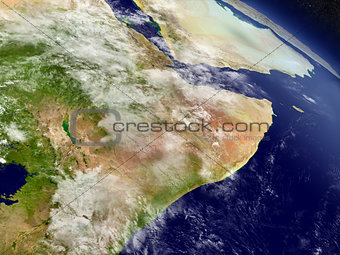 Somalia and Ethiopia from space
